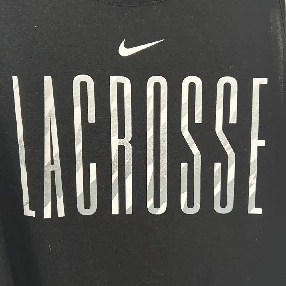 Nike lacrosse dri fit black tank top size small sleeveless - Picture 5 of 6